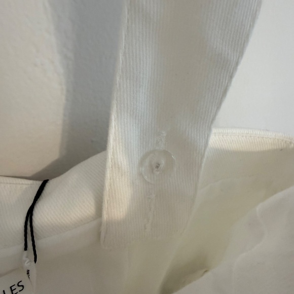 Avec Les Filles Womens White Denim Sweetheart Neckline Button Up Vest Top XS - Picture 7 of 12